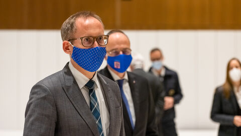 Besuch des Impfzentrums in Wiesbaden