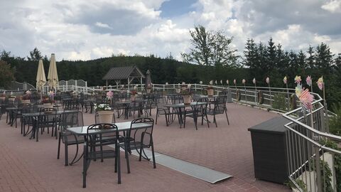 Ausblick auf Terasse