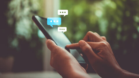 Messenger-App in Benutzung