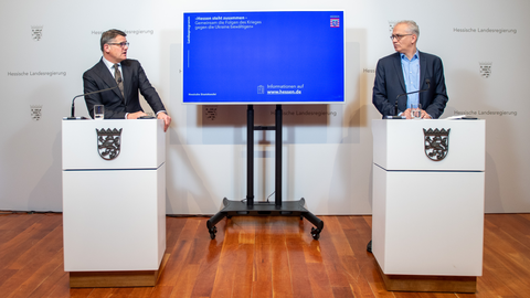 Pressekonferenz "Hessen steht zusammen"